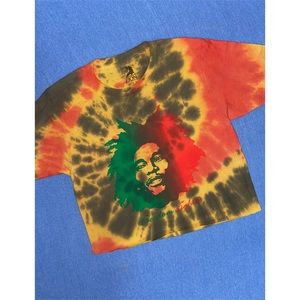 Bob Marley Custom Tie Dye Crop Top